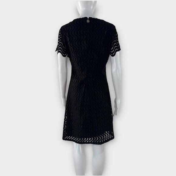 Tommy Hilfiger Women’s Lace Sheath Short Sleeve Mini Dress Black Size 4 Small - Picture 6 of 15